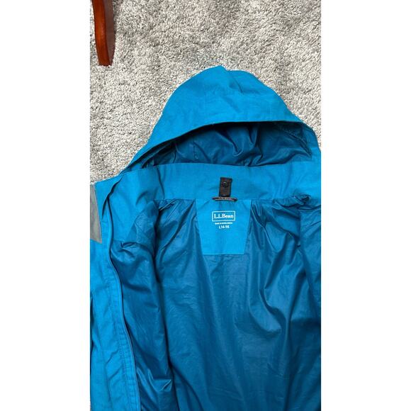 L.L. Bean Youth Size L14-16 Teal Removable Hood Jacket Coat - Picture 6 of 9